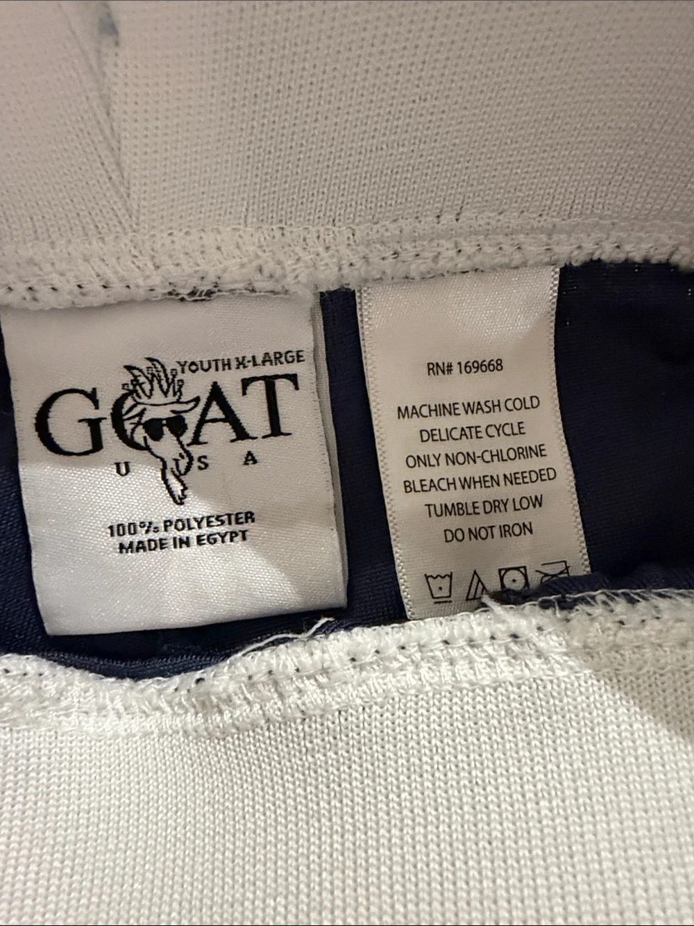 Goat USA Kids Navy Blue Athletic Shorts with Goat Patch